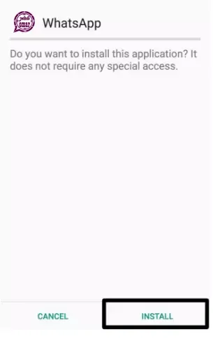 3. تثبيت واتس عمر